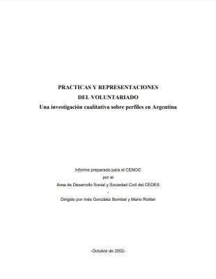 Prácticasyrepresentacionesdelvoluntariado